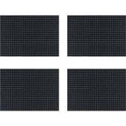 Krumble Theedoek met ruitpatroon klein - Zwart - Set van 4