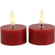 Ledkaars Lyon 4x4x5.2 cm rood set van 2