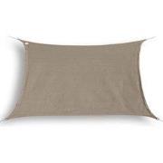 hanSe® Schaduwdoek Rechthoek Waterdoorlatend 2x4 m Zonnedoek Taupe