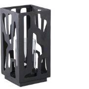 PTMD Windlicht Dewey - 16x16x32 cm - Ijzer - Zwart