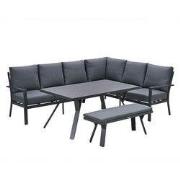 Garden Impressions Senja lounge dining set 4-delig rechts - mystic gri...