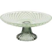Etagere glas d25h10.5 cm wit mint