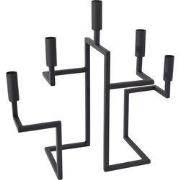 LOFT42 Hook Kandelaar - 5 Kaarsen - Metaal - Mat Zwart - 44x42x16