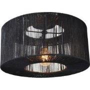 Urban Interiors - Plafondlamp - Drum Jute Zwart - Ø45