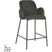 D-MAXX Barkruk Jari - Army green - Ribcord - Zithoogte 65