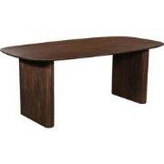 Eettafel Deens Ovaal - Donkerbruin Mangohout - 200x100x76cm - Juro