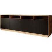 Meubella - Dressoir Acuna - Mat zwart - Eiken - 238 cm