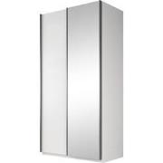 Meubella - Kledingkast Rocky - Wit - 100 cm - Met spiegel