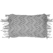 KIRIKKALE - Sierkussen - Lichtgrijs - 30 x 45 cm - Katoen