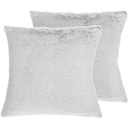 CLEMATIS - Sierkussen set van 2 - Lichtgrijs - 45 x 45 cm - Polyester