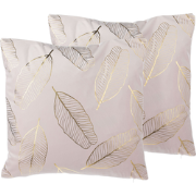 FREESIA  - Sierkussen set van 2 - Roze - 45 x 45 cm - Fluweel