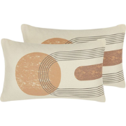 NASTURTIUM  - Sierkussen set van 2 - Beige - 30 x 50 cm - Polyester