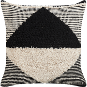 KHORA  - Sierkussen - Zwart - 50 x 50 cm - Katoen