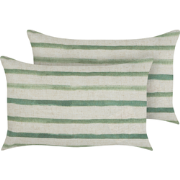 KAFRA - Sierkussen set van 2 - Groen -  50 x 30 cm - Polyester