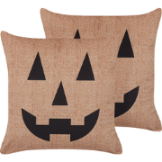 SEBES  - Sierkussen set van 2 - Beige - 45 x 45 cm - Fluweel