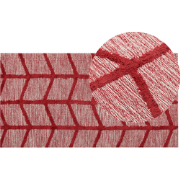 SIVAS - Laagpolig vloerkleed - Rood - 80 x 150 cm - Katoen