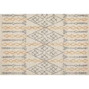 KADAPA - Laagpolig vloerkleed - Beige - 140 x 200 cm - Katoen