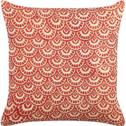 RHUS  - Sierkussen - Rood/Off-white - 45 x 45 cm - Katoen