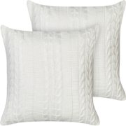 CADETIA - Sierkussen set van 2 - Gebroken wit - 45 x 45 cm - Katoen