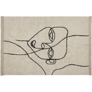 NURU - Laagpolig vloerkleed - Lichtbeige - 160 x 230 cm - Katoen