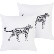 MARULA - Sierkussen set van 2 - Wit - 45 x 45 cm - Katoen