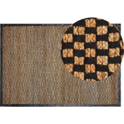 GERCE - Jute vloerkleed - Zwart/Beige - 140 x 200 cm - Jute