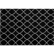 YELKI - Laagpolig vloerkleed - Zwart - 140 x 200 cm - Viscose