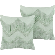 BACOPA  - Sierkussen set van 2 - Lichtgroen - 45 x 45 cm - Katoen