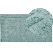 SIRNAK - Laagpolig vloerkleed - Mintgroen - 80 x 150 cm - Katoen