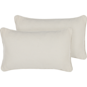 HELIOTROPE  - Sierkussen set van 2 - Wit - 30 x 50 cm - Polyester