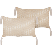 HAKONE - Set van 2 kussens - Lichtbeige - 45 x 25 cm - Polyester
