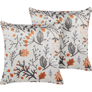 MONTBRETIA  - Sierkussen set 2 - Meerkleurig - 45 x 45 cm - Fluweel