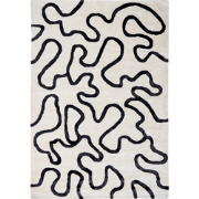 KAPPAR - Vloerkleed - Wit/Zwart- 160 x 230 cm - Viscose