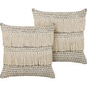 IRESINE  - Sierkussen set van 2 - Beige - 45 x 45 cm - Katoen