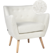 DRAMMEN - Chesterfield fauteuil - Wit - Bouclé
