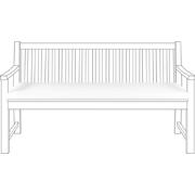 VIVARA  - Tuinkussen - Gebroken wit - 152 x 54 cm - Polyester