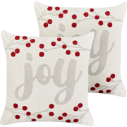 PRALINE - Sierkussen set van 2 - Gebroken wit - 45 x 45 cm - Fluweel