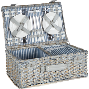 FIGUE - Picknickmand voor 4 - Grijs - Wilgenhout