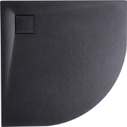 PARON - Douchebak - Zwart - 90 x 90 x 3 cm - SMC (kunststof)