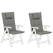 TOSCANA  - Tuinkussen set van 2 - Grijs - 50 x 70 cm - Polyester