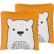 WARANASI  - Sierkussen set van 2 - Oranje - 45 x 45 cm - Katoen