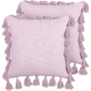LYNCHIS  - Sierkussen set van 2 - Roze - 45 x 45 cm - Katoen