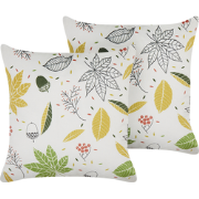 MULLEIN  - Sierkussen set van 2 - Gebroken wit - 45 x 45 cm - Fluweel