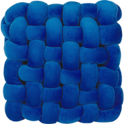 SIRALI - Sierkussen - Marineblauw - 30 x 30 cm - Fluweel
