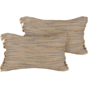 LEDUM - Sierkussen set van 2 - Beige - 45 x 45 cm - Jute
