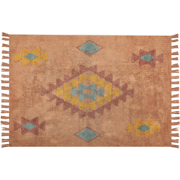 IGDIR - Laagpolig vloerkleed - Oranje - 160 x 230 cm - Katoen