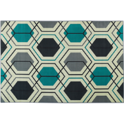 GIRESUN - Laagpolig vloerkleed - Lichtgrijs - 140 x 200 cm - Polyester