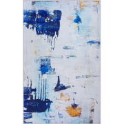 ADAPAZARI - Laagpolig vloerkleed - Lichtblauw - 140x200 cm - Polyester