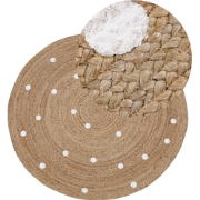 KHARRA - Laagpolig vloerkleed - Beige -  140 cm - Jute