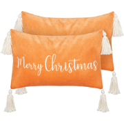 LITHOPS - Sierkussen set van 2 - Oranje - Fluweel